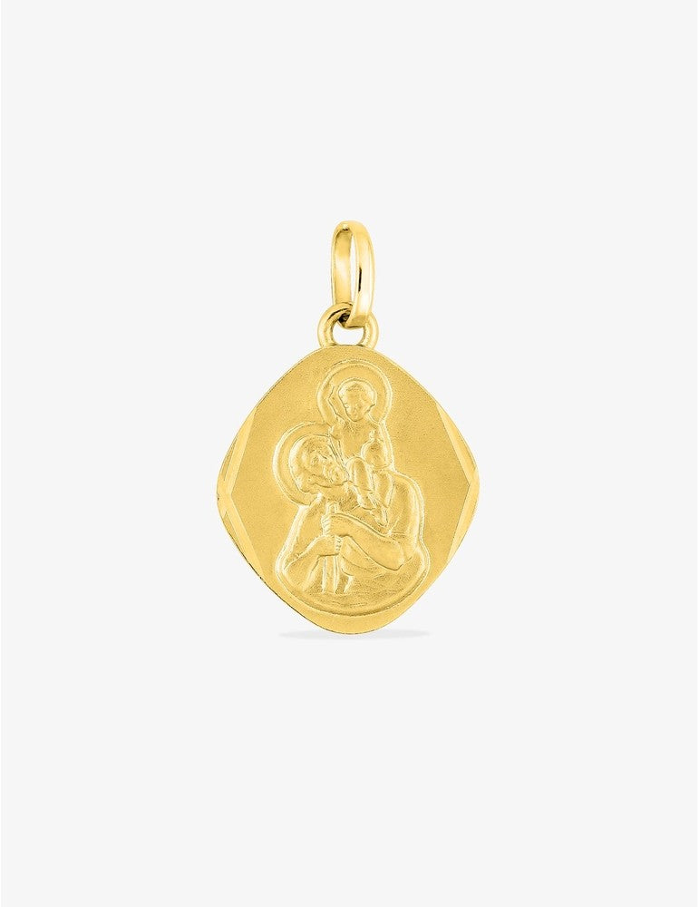 Pendentif Médaille Saint Christophe en Or Jaune 18K