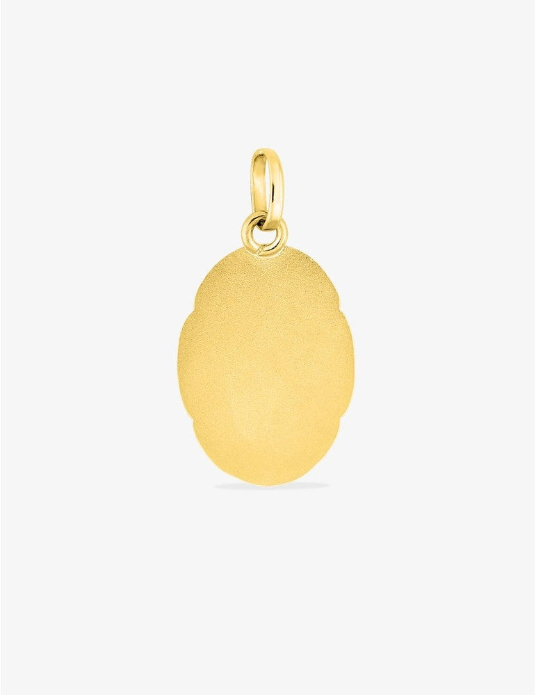 Pendentif Médaille Vierge en Or Jaune 18K