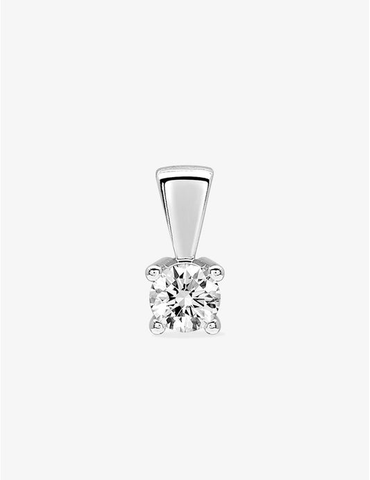 Pendentif en or blanc 750‰ avec diamant 0,23 ct serti griffes