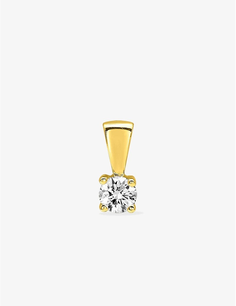 Pendentif en or jaune 750‰ avec diamant 0,14 ct serti griffes