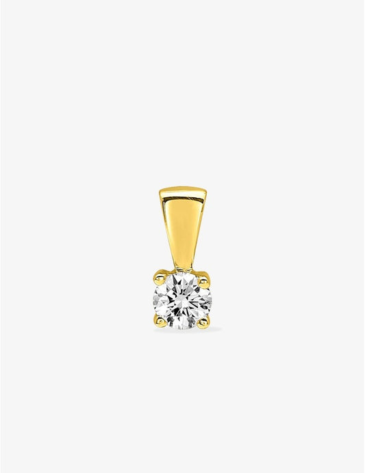 Pendentif en or jaune 750‰ avec diamant 0,14 ct serti griffes