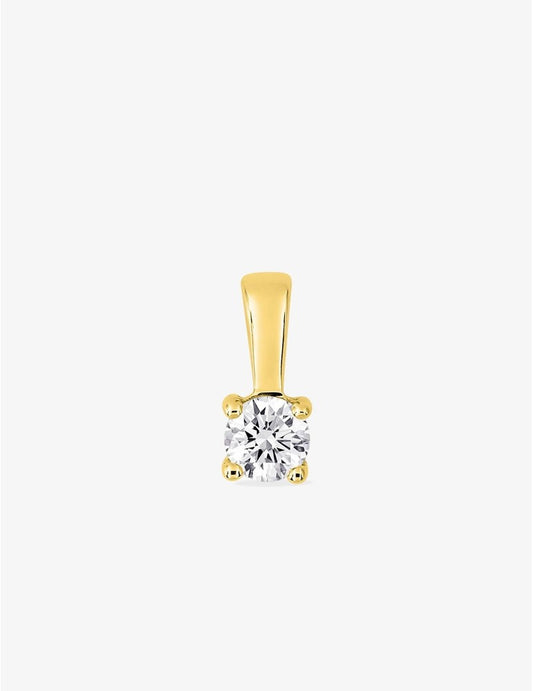 Pendentif or jaune 750‰ oxyde de zirconium 0,30 ct