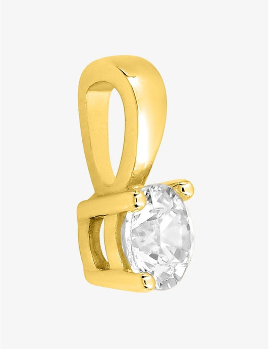 Pendentif or jaune 750 ‰ avec oxyde de zirconium 0,45 ct