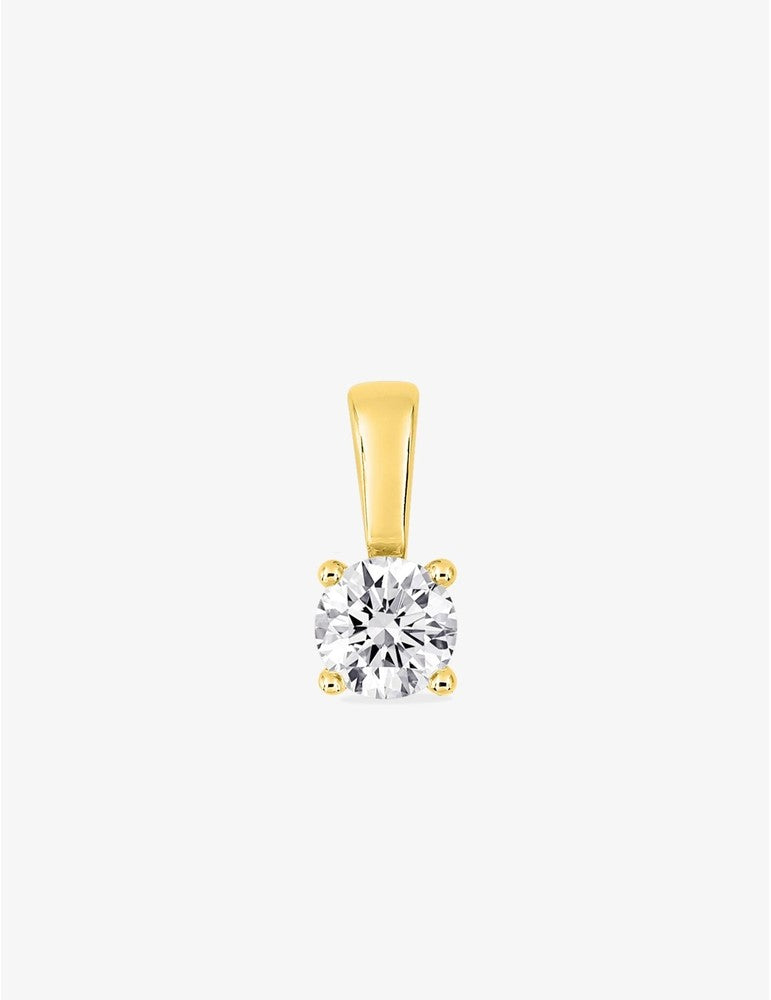 Pendentif or jaune 750 ‰ avec oxyde de zirconium 0,45 ct