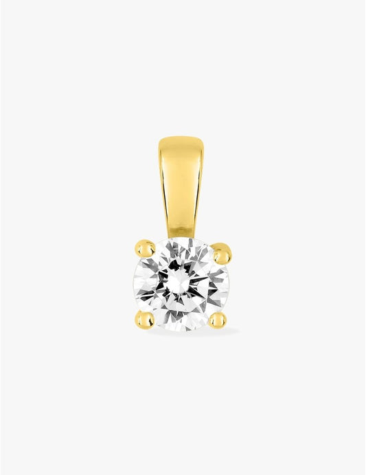 Pendentif or jaune 750‰ oxyde de zirconium 0,70 ct
