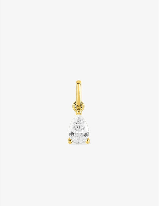 Pendentif en or 750‰ avec oxyde de zirconium en forme de poire