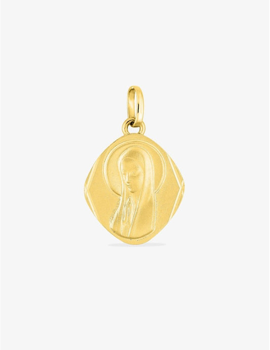 Pendentif Médaille Vierge en Or Jaune 750/1000 – 13 x 20 mm