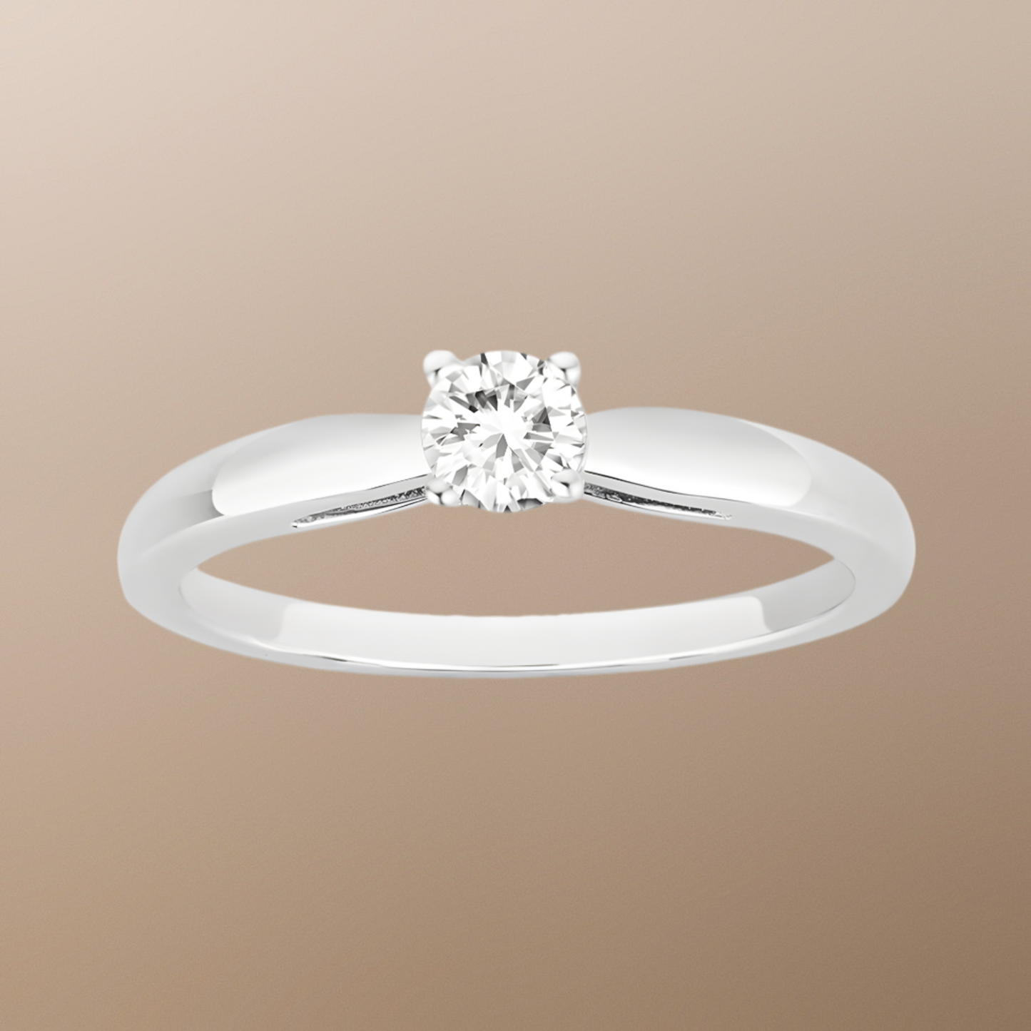 Solitaire en Argent 925‰ avec Oxyde de Zirconium