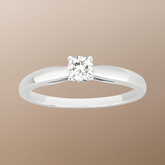 Solitaire en Argent 925‰ avec Oxyde de Zirconium