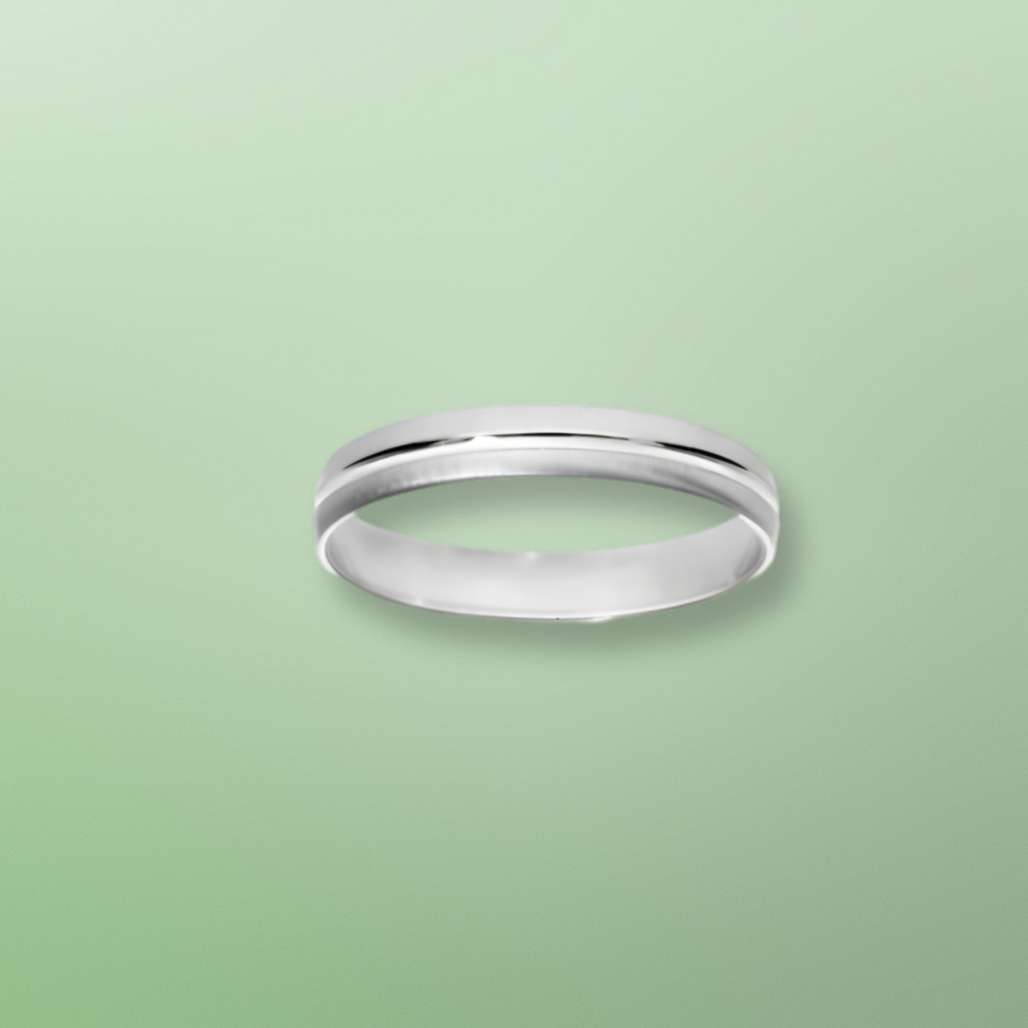 Alliance Argent Rhodié 925/1000e – Ruban Givrée 4mm