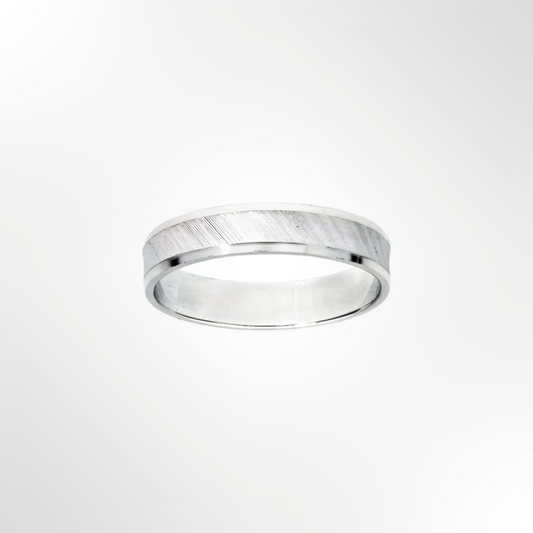 Alliance Argent Rhodié 925/1000e – Ruban Satinée 4 mm