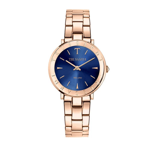 Montre Femme Trussardi T-Vision Or Rose et Bleu